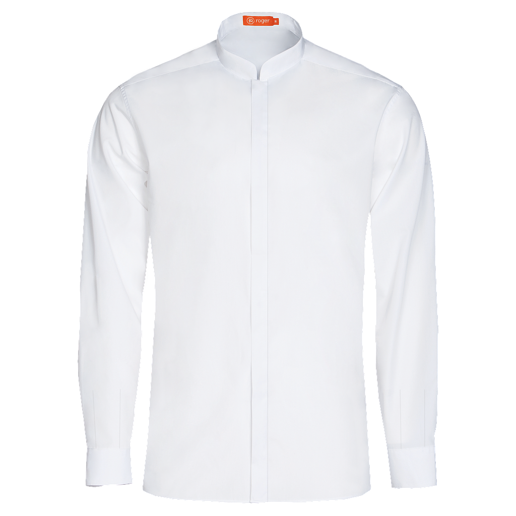 982139-13 - CAMISA HOMBRE CUELLO MAO MANGA LARGA DINAR BLANCO