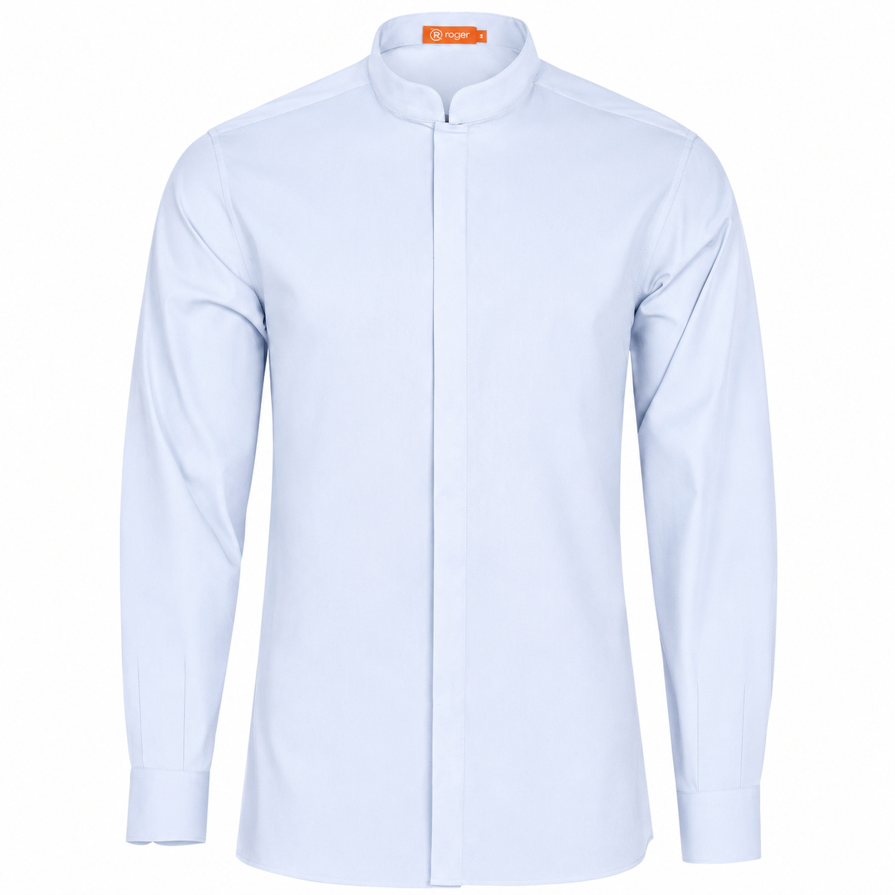 982139-19 - CAMISA HOMBRE CUELLO MAO MANGA LARGA DINAR CELESTE