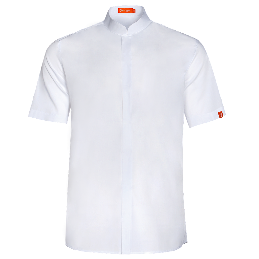 983139-13 - CAMISA HOMBRE CUELLO MAO MANGA CORTA DINAR BLANCO