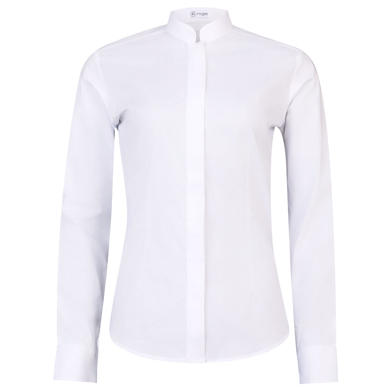 984138-13 - CAMISA MUJER CUELLO MAO MANGA LARGA ALAMEDA BLANCO
