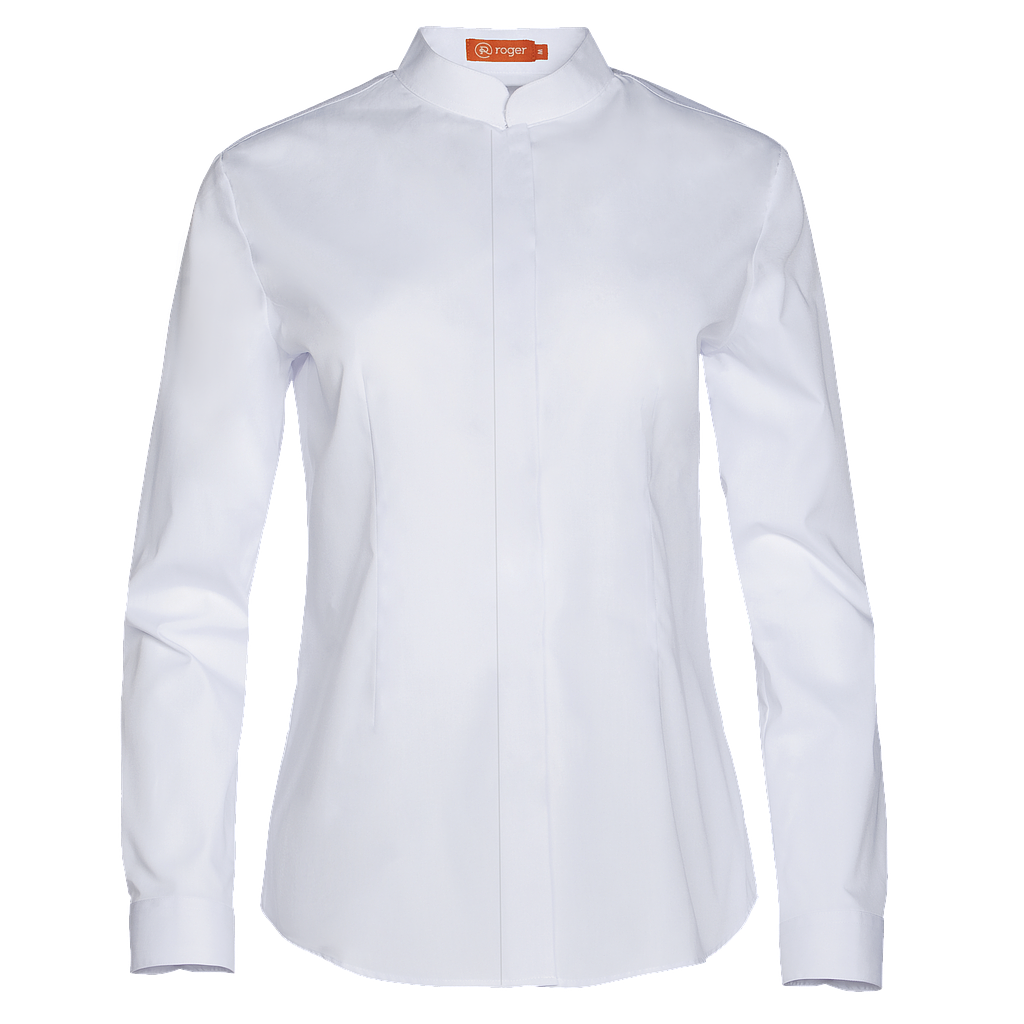 984139-13 - CAMISA MUJER CUELLO MAO MANGA LARGA DINAR BLANCO