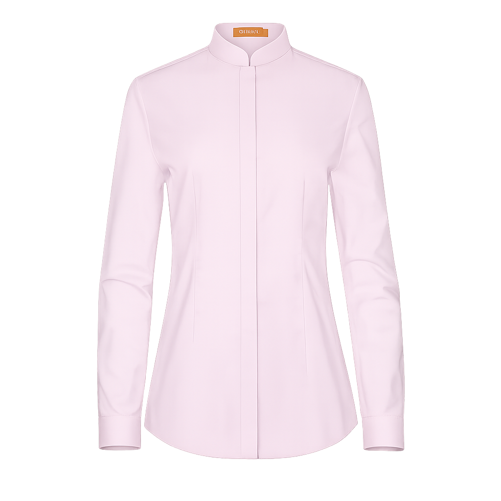 984139-38 - CAMISA MUJER CUELLO MAO MANGA LARGA DINAR ROSA