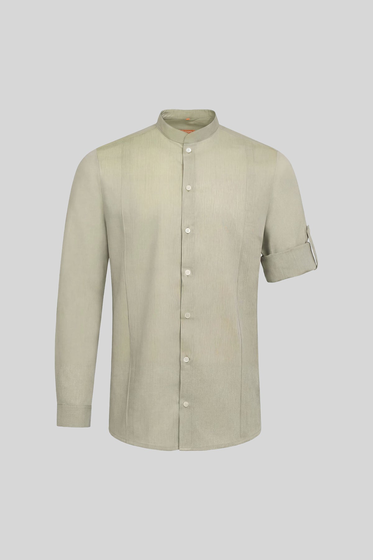 988148-196 - CAMISA GUAYABERA HOMBRE BASSA VERDE SALVIA