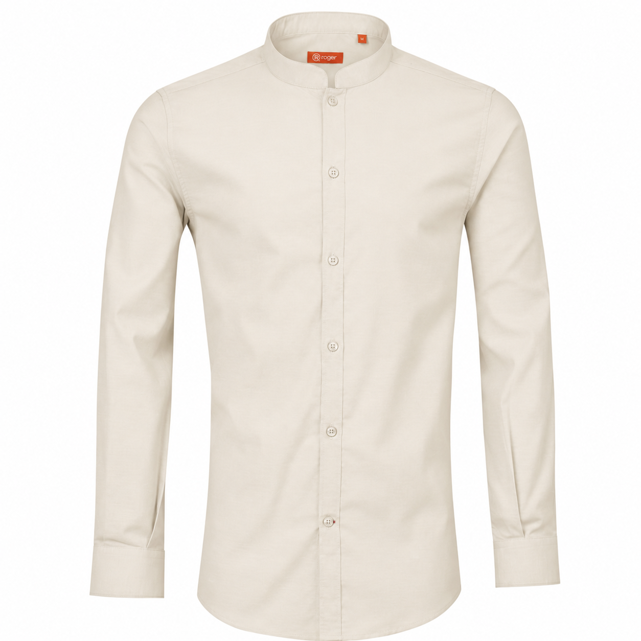 991137-15 - CAMISA HOMBRE CUELLO MAO MANGA LARGA DAYTONA BEIGE