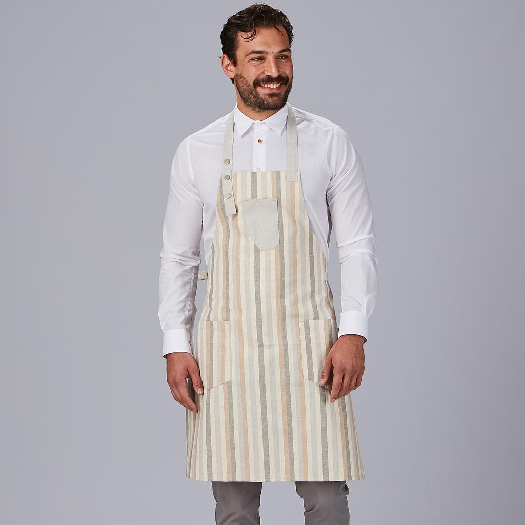 100039-173 - DELANTAL PETO RAYAS COMBINADO 88X74 CM