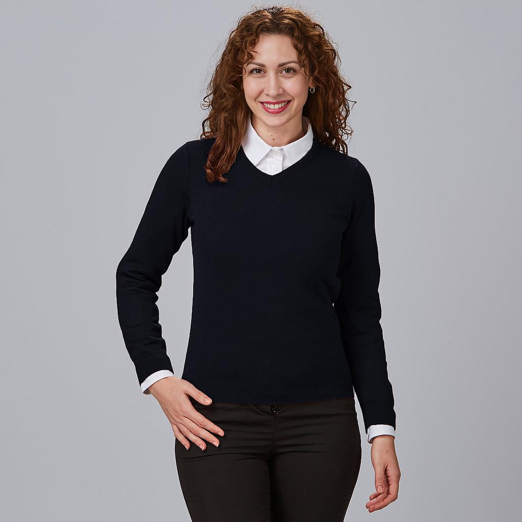 100900-104 - JERSEY CUELLO PICO UNISEX MARINO