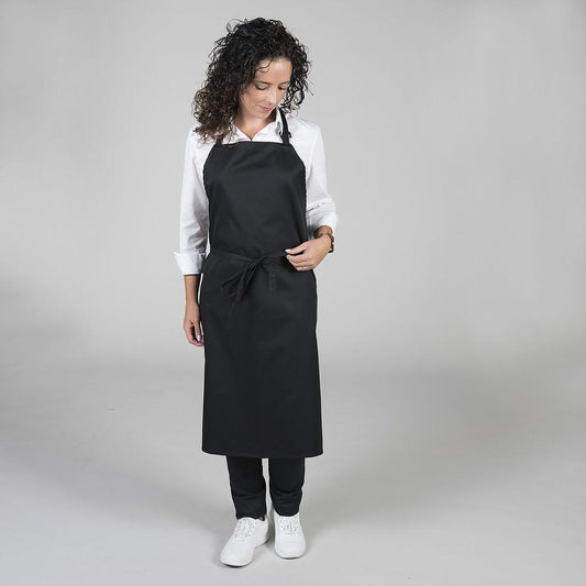 116000-001 - DELANTAL CON PETO SARGA 90X75 CM NEGRO