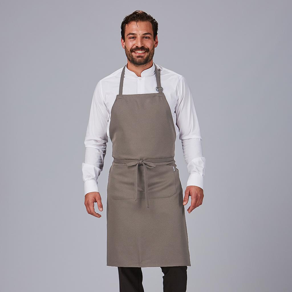 116100-598 - DELANTAL PETO Y BOL SARGA POLIESTER 90X75 CM CENIZA