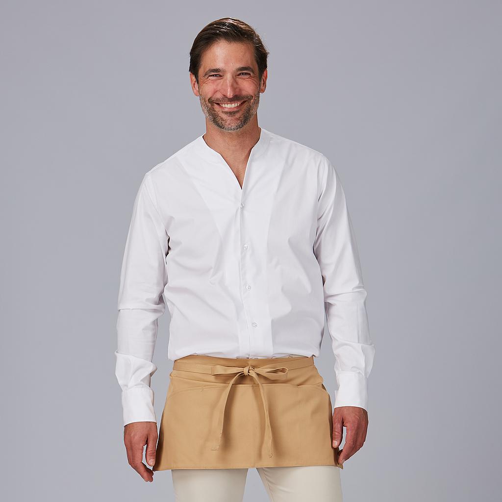 120000-141 - DELANTAL SIN PETO CORTO BOLSILLO 30X60 CM CREMA