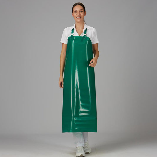 126400-118 - DELANTAL CON PETO POLIURETANO ANDREW 115X90 CM VERDE BOTELLA