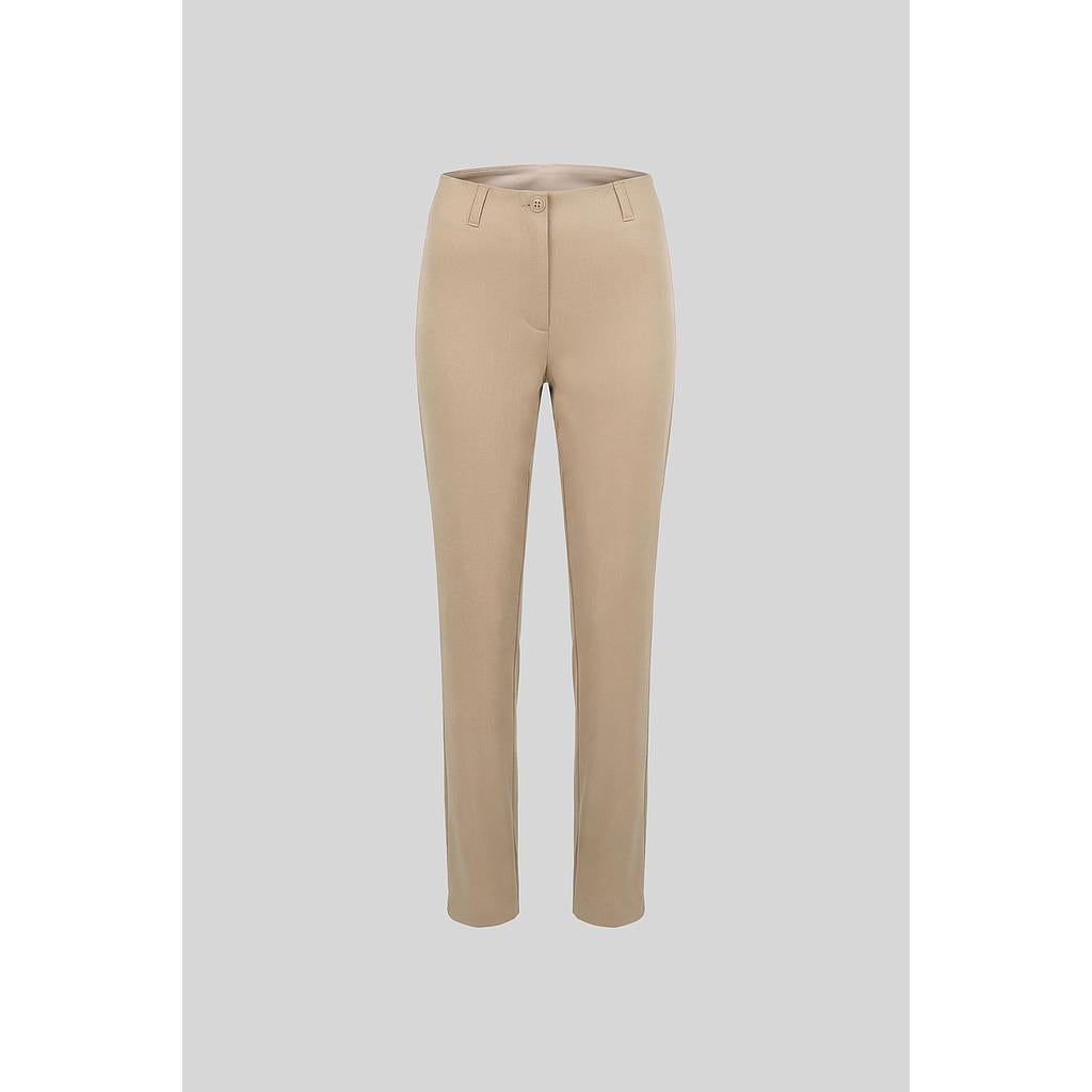 158116-15 - PANTALÓN PITILLO TIRO MEDIO S/BOLSILLOS MUJER ALABAMA BEIGE