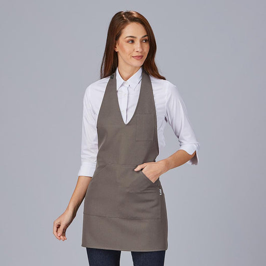 182200-598 - DELANTAL BISTRO SARGA POLIESTER 80X65 CM CENIZA