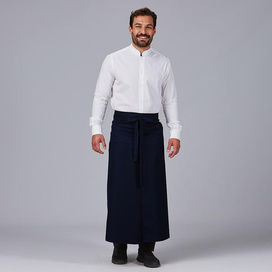 191200-596 - DELANTAL FRANCES ABIERTO SARGA POLIESTER 90X110 CM AZUL NAVY