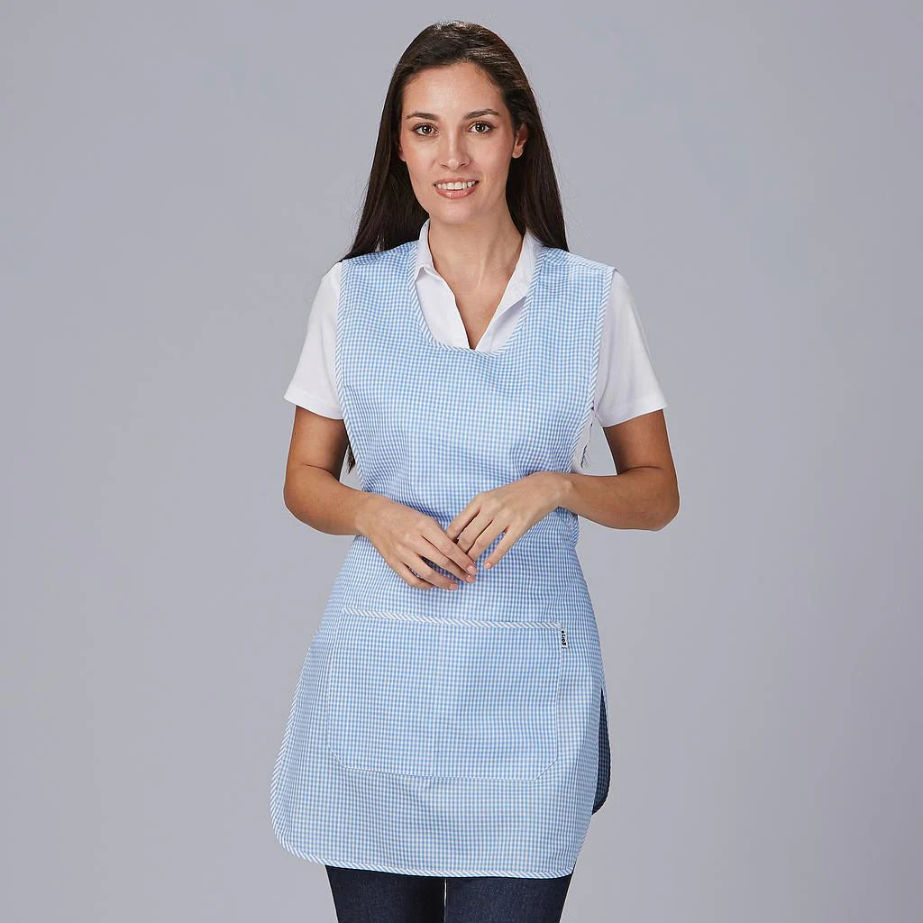 202000-204 - CASULLA VICHY CON BOLSILLO CUADRO CELESTE