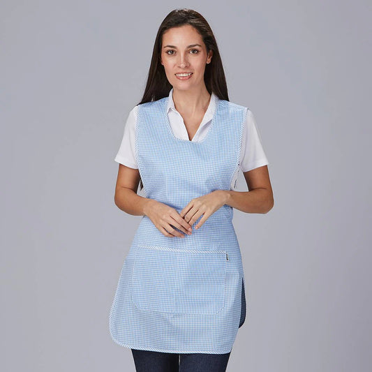 202000-204 - CASULLA VICHY CON BOLSILLO CUADRO CELESTE