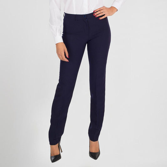 203600-104 - PANTALON MUJER SIN BOLSILLOS "LOURDES" MARINO