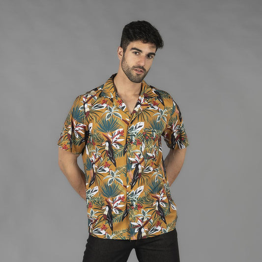 210002-1126 - CAMISA HOMBRE CUELLO SOLAPA HAWAI TUCÁN