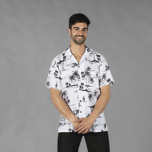 210002-1132 - CAMISA HOMBRE CUELLO SOLAPA HAWAI COCONUT