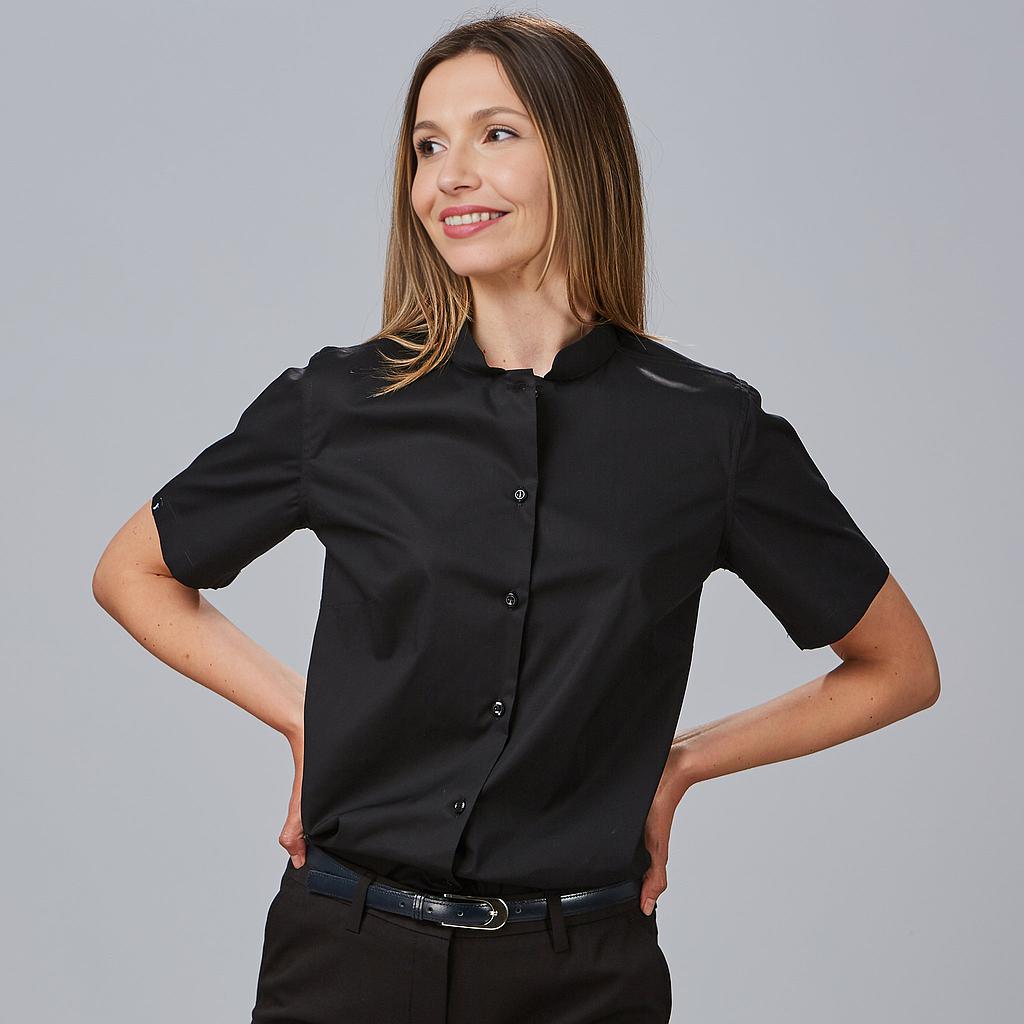 240004-001 - CAMISA MUJER M/C C/MAO ELASTAN "RED LINE" NEGRO