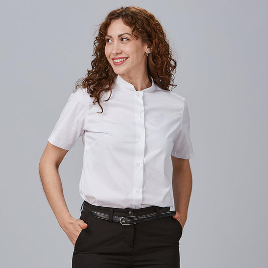 240004-101 - CAMISA MUJER M/C C/MAO ELASTAN "RED LINE" BLANCO