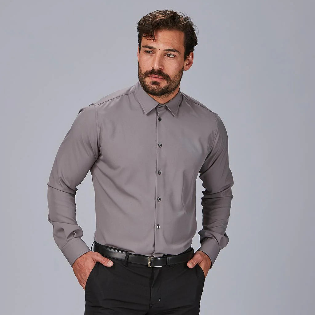260034-109 - CAMISA HOMBRE SLIM FIT GABRIEL GRIS