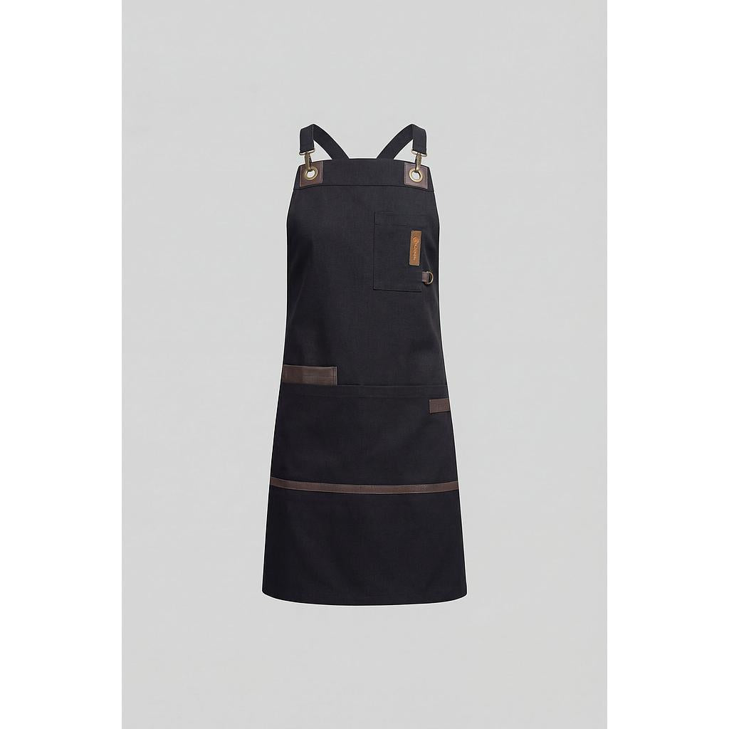 260260-07 - DELANTAL PETO TROPICANA NEGRO