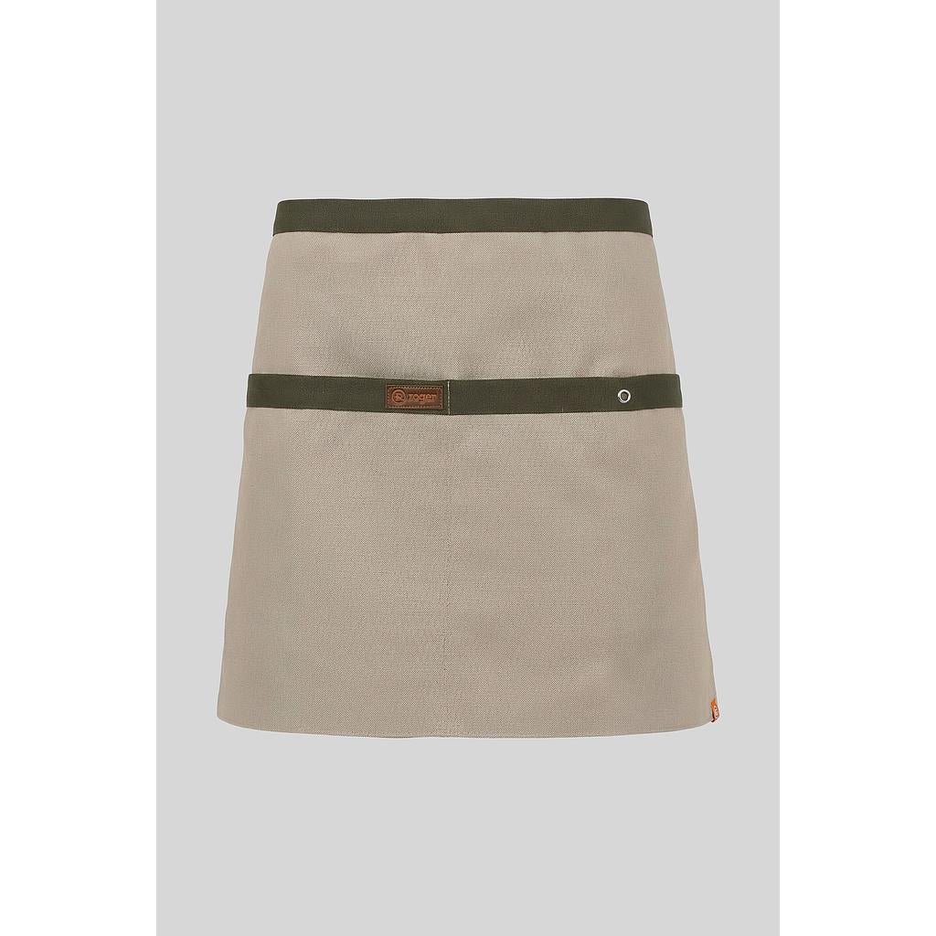 263194-199 - DELANTAL CORTO MAURICE BEIGE C/VERDE OLIVA