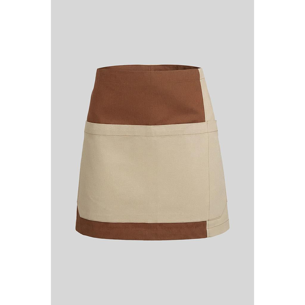 265231-186 - DELANTAL CORTO BICOLOR JOKER MARRÓN CLARO C/BEIGE