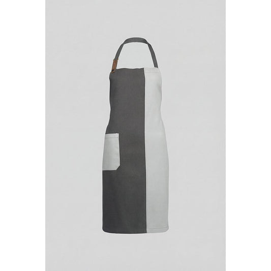 266231-184 - DELANTAL PETO BICOLOR JOKER GRIS C/GRIS MEDIO