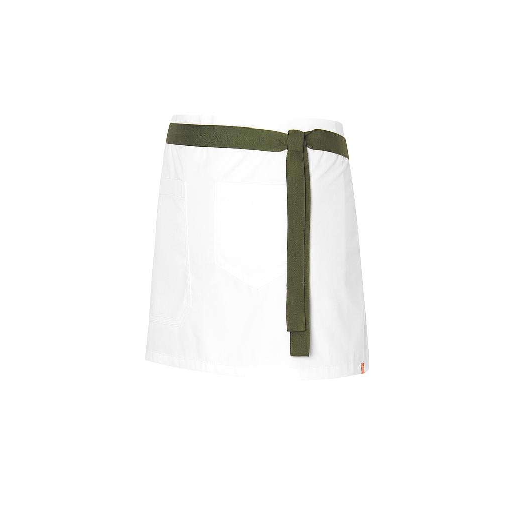 281160-163 - DELANTAL CORTO RAINBOW BLANCO C/VERDE MILITAR