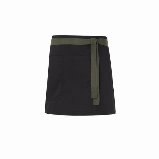 281160-166 - DELANTAL CORTO RAINBOW NEGRO C/VERDE MILITAR