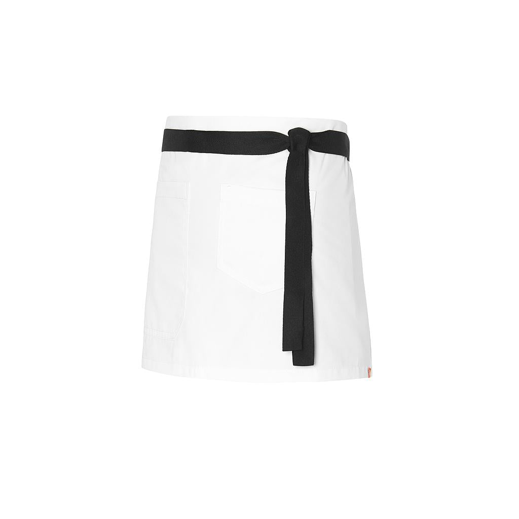 281160-80 - DELANTAL CORTO RAINBOW BLANCO C/NEGRO