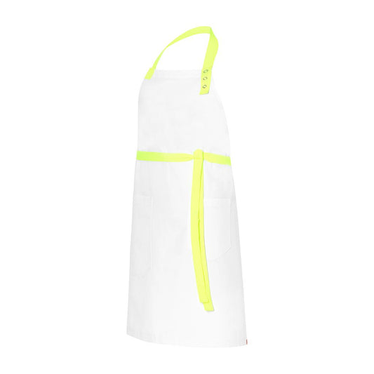 282160-161 - DELANTAL PETO RAINBOW BLANCO C/AMARILLO FLÚOR