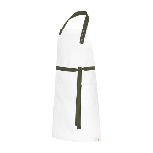 282160-163 - DELANTAL PETO RAINBOW BLANCO C/VERDE MILITAR