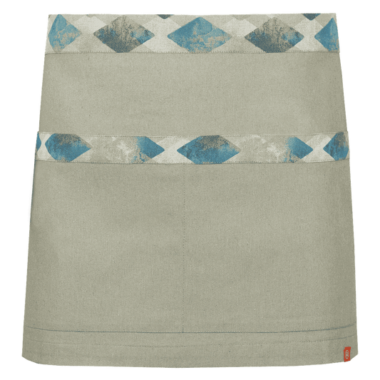292314-145 - DELANTAL CORTO DIAMOND BEIGE C/CELESTE