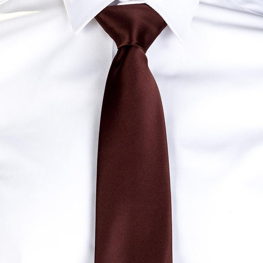 321000-124 - CORBATA S/NUDO MARRÓN
