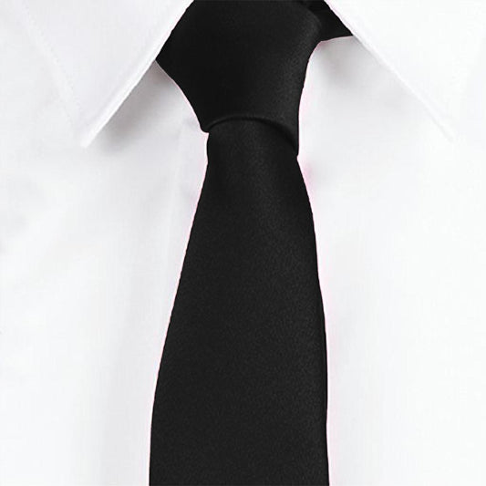 327400-001 - CORBATA SIN NUDO DE PALA ESTRECHA NEGRO