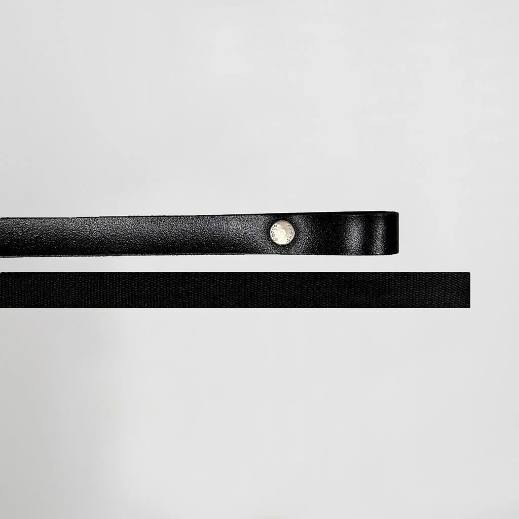 331100-001 - TIRAS DE CUERO CON CINTA ESPIGA (PACK 2) NEGRO