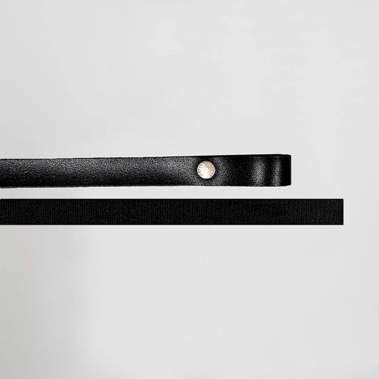 331100-001 - TIRAS DE CUERO CON CINTA ESPIGA (PACK 2) NEGRO