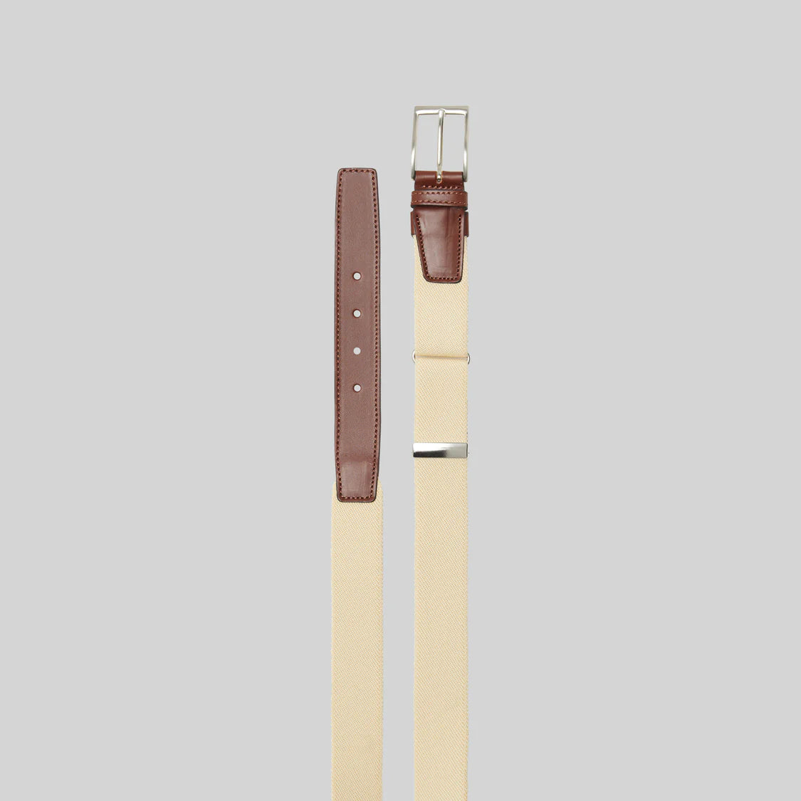331300-110 - CINTURON CON TIRA LISA BEIGE