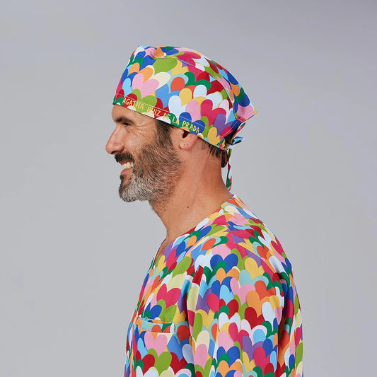 400007-5149 - GORRO CIRUJANO TIRAS AGATHA CUORE MULTICOLOR
