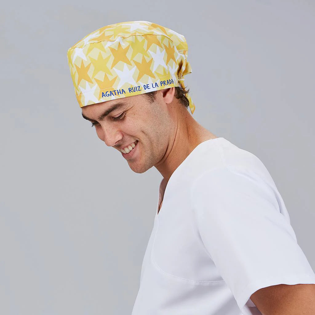 400007-5151 - GORRO CIRUJANO TIRAS AGATHA COMETA AMARILLO