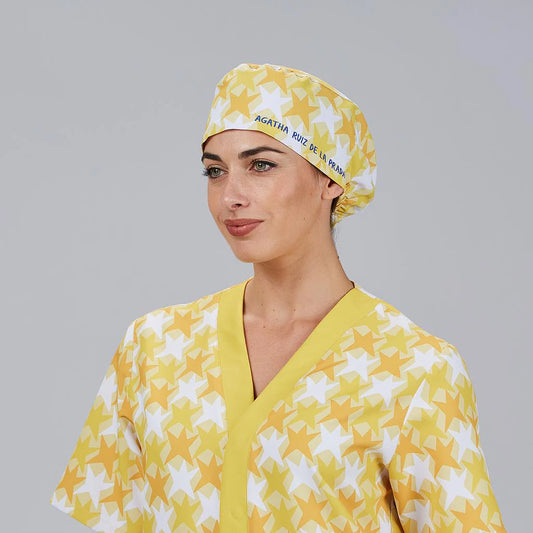 400008-5151 - GORRO CIRUJANO GOMA AGATHA COMETA AMARILLO