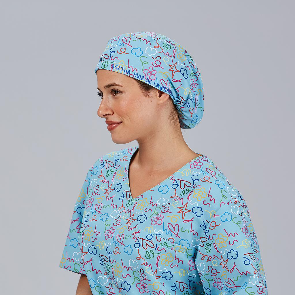 400008-5153 - GORRO CIRUJANO GOMA AGATHA PINCELADAS