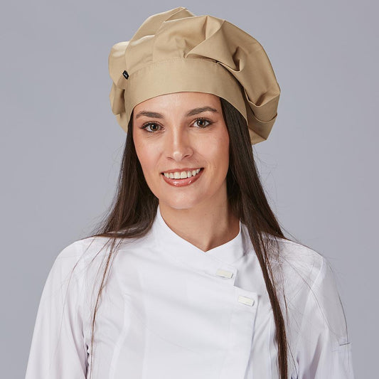 400014-597 -  GORRO GRAN CHEF VELCRO SARGA POLIESTER ARENA