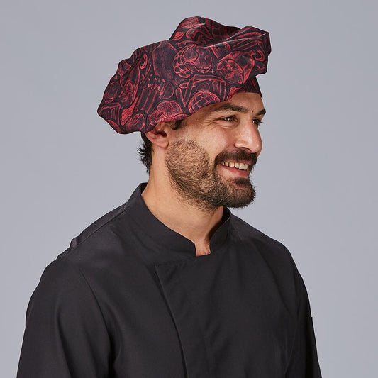 400016-5155 - GORRO GRAN CHEF VELCRO ESTAMPADO BIFE