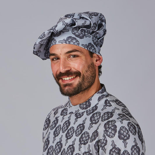 400019-5163 - GORRO GRAN CHEF ALGODON ESTAMPADO ALCACHOFA