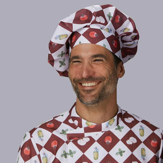 400019-5164 - GORRO GRAN CHEF ALGODON ESTAMPADO TOSCANA