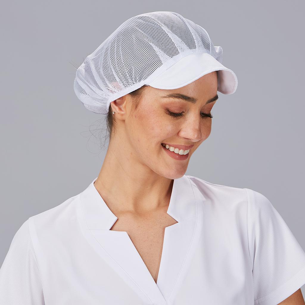 410000-101 - GORRO MUJER REJILLA VISERA BCA. (PAQ. 10 UNID)