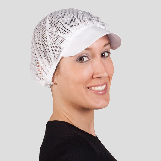 410000-101 - GORRO MUJER REJILLA VISERA BCA. (PAQ. 10 UNID)